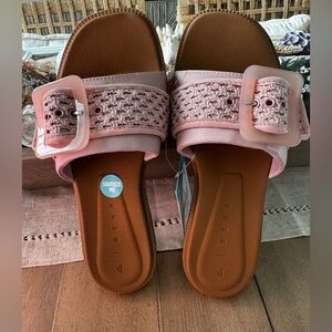 Reef Sunny Emma Woven Sandals, Pale Mauve Textile, NWT, Women’s Size 9